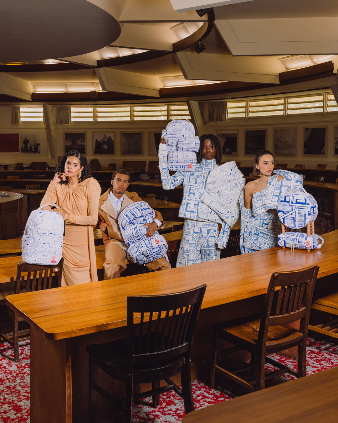 FRANK LLOYD WRIGHT COLLAB ARCHITECTURAL DRAWING BACKPACK